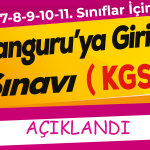 Kanguru Okullarına Giriş Sınavı (KGS) AÇIKLANDI