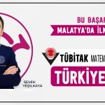 Bu Başarı Malatyada İlk ve Tek    TÜBİTAK Matematik Olimpiyatları Türkiye 3.sü