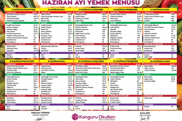 Yemek Listesi